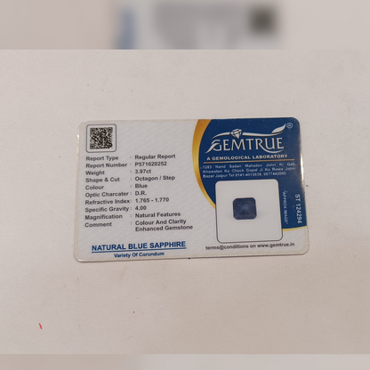 Blue Sapphire - 3.97 Carats