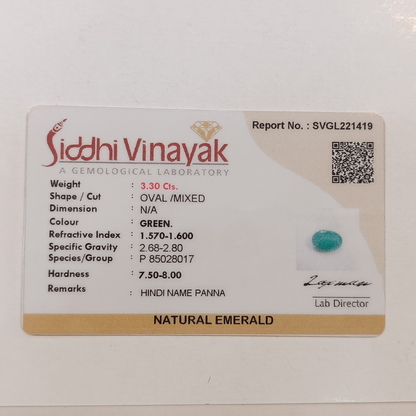 Emerald (Panna) - 3.30 Carats