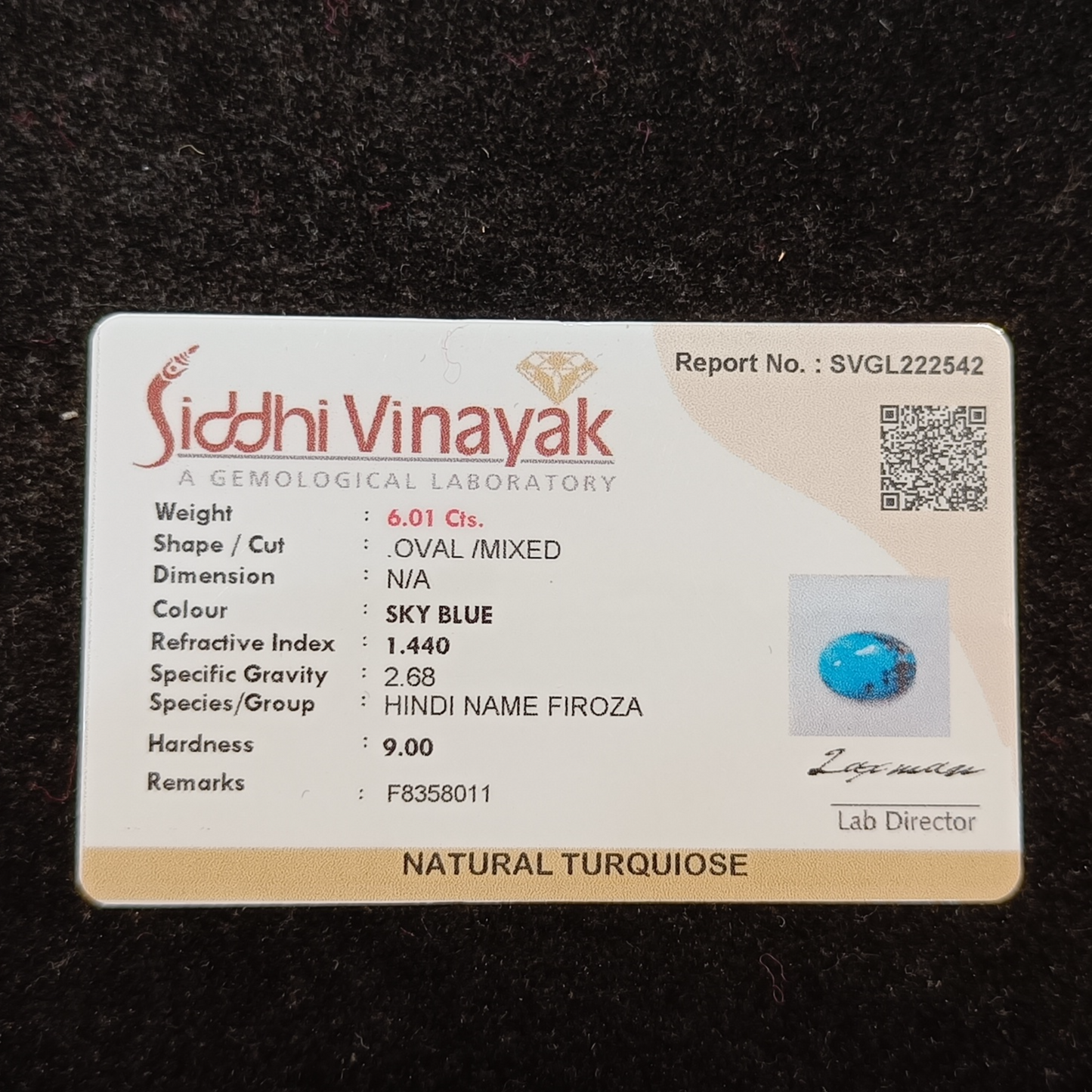 Turquoise (Firoza) - 5.20 Carats