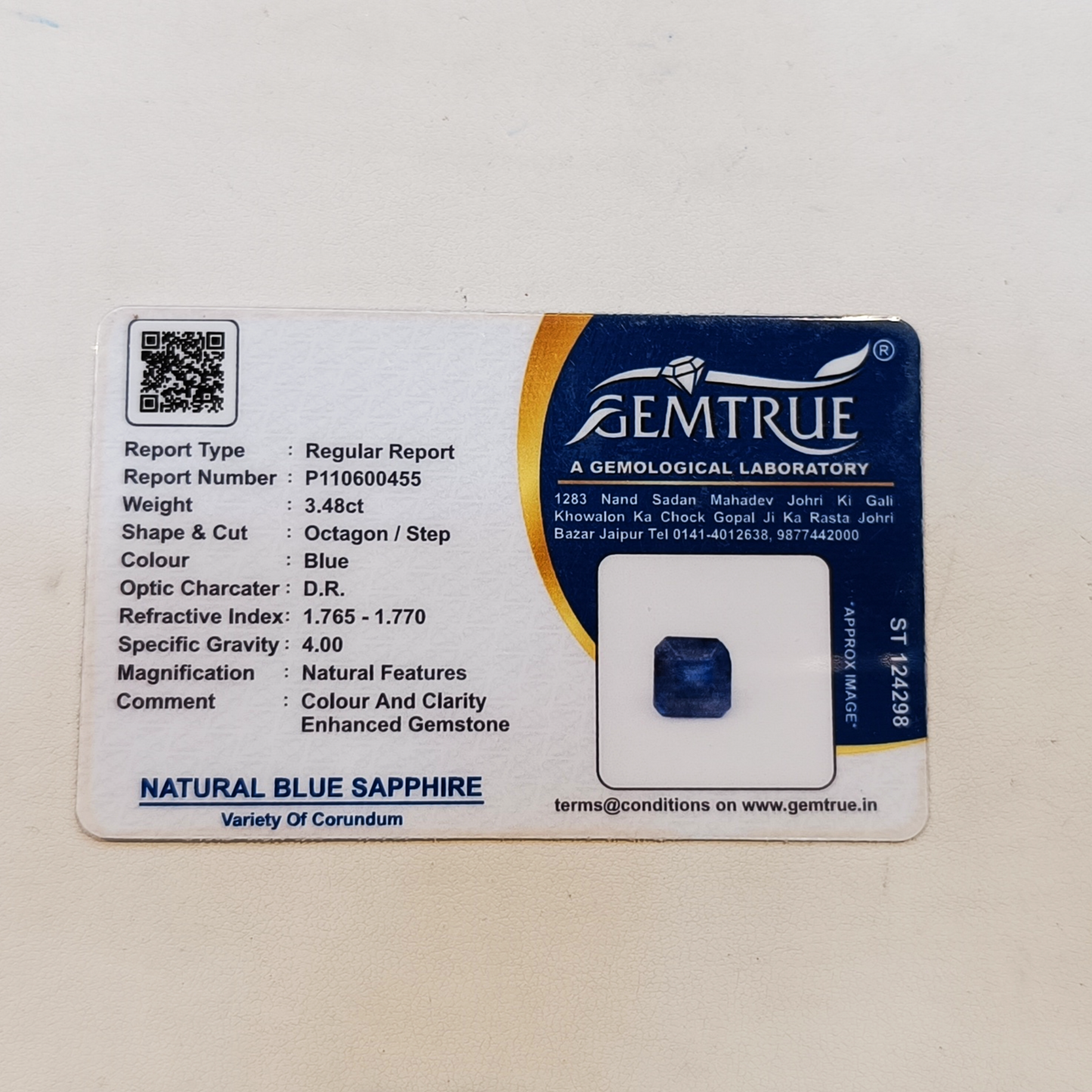 Blue Sapphire - 3.48 Carats