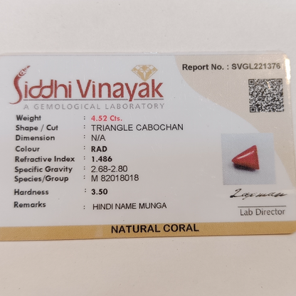Red Coral (Moonga) - 4.52 Carats