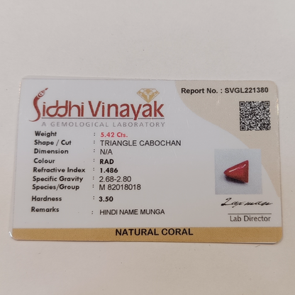 Red Coral (Moonga) - 5.42 Carats