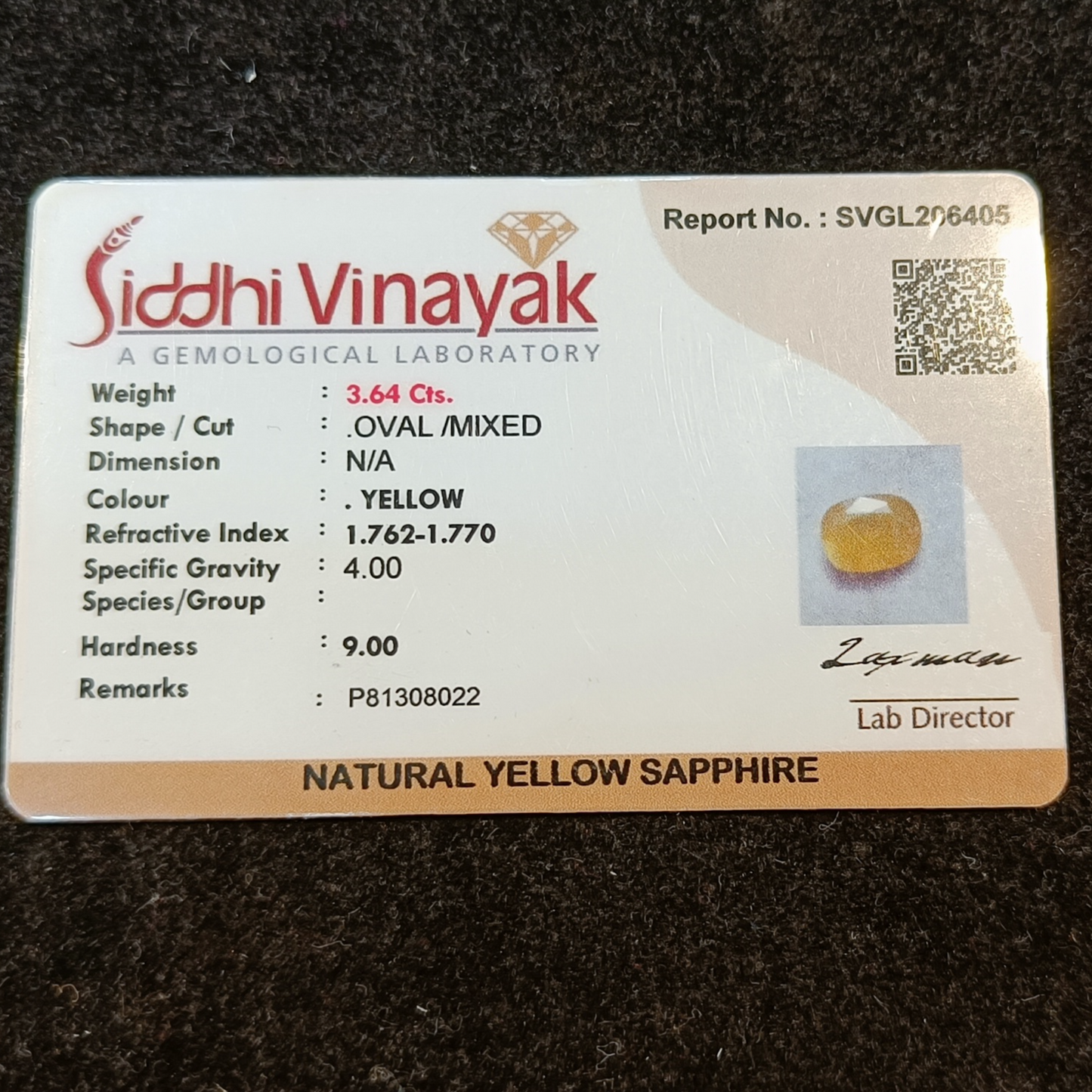 Yellow Sapphire - 3.64 Carats