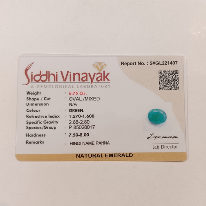 Emerald (Panna) - 6.75 Carats