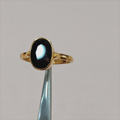Blue Sapphire Gold Ring (Neelam) - Sample Ring